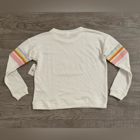NWT Billabong White Cali Bear Sweatshirt Casual Summer Style Size M/10 - Picture 2 of 6